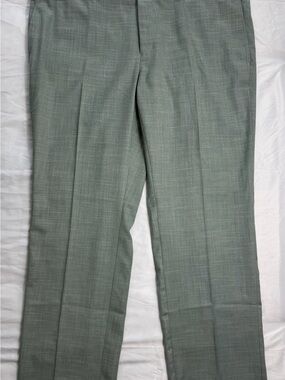 Michael Kors 38W Men's Dress Pants in Sage Green Plaid
